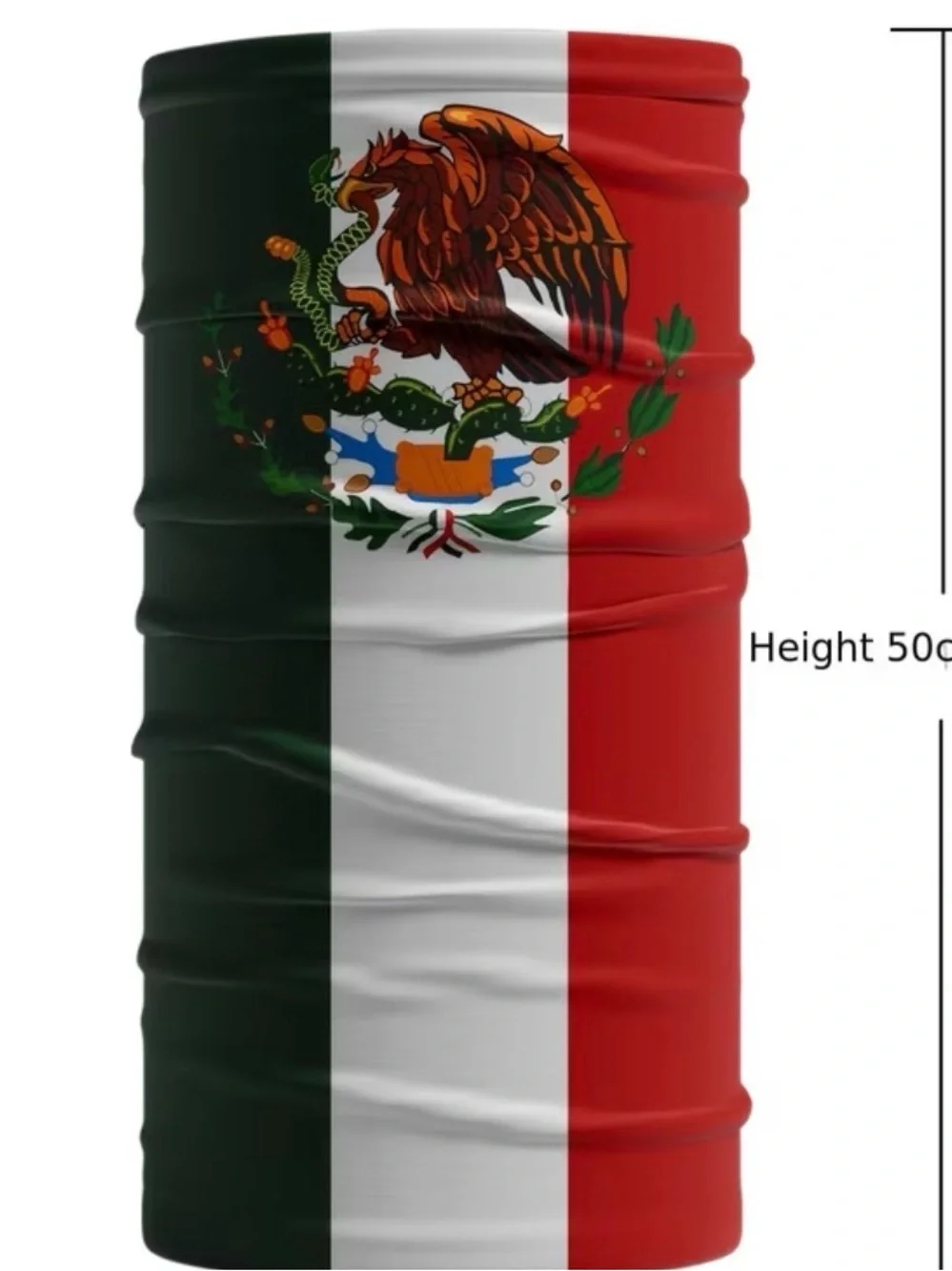 Unisex Mexican Flag Neck Gaiter Face Cover - One Size Unbranded